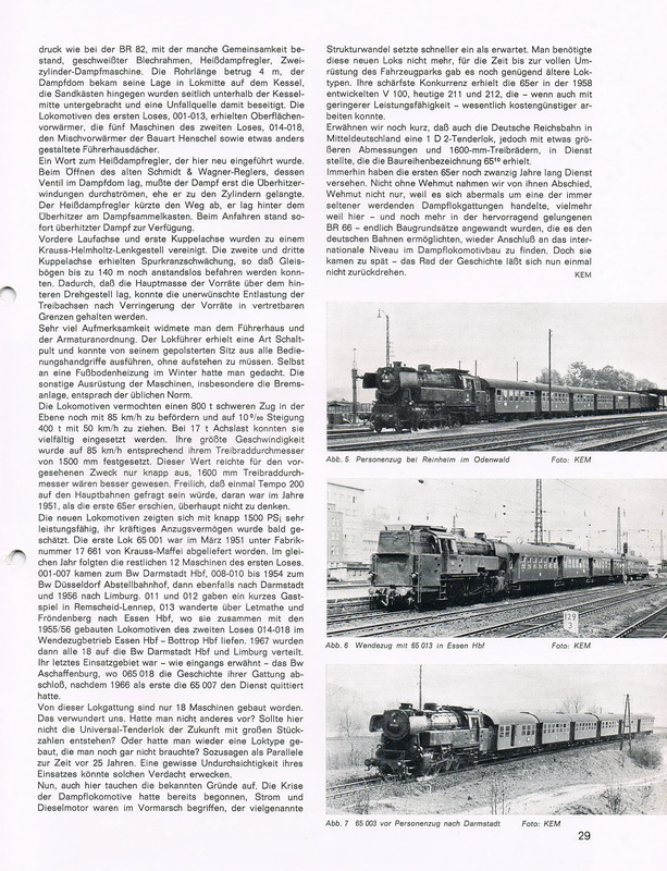 Dampflokomotiven Baureihe BR 65