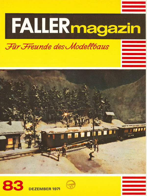 Deckblatt Faller Magazin 83, 1971