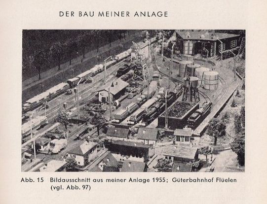 Otto Hübchen - Die Modell-Eisenbahn in der Landschaft mit Faller Wasserturm
