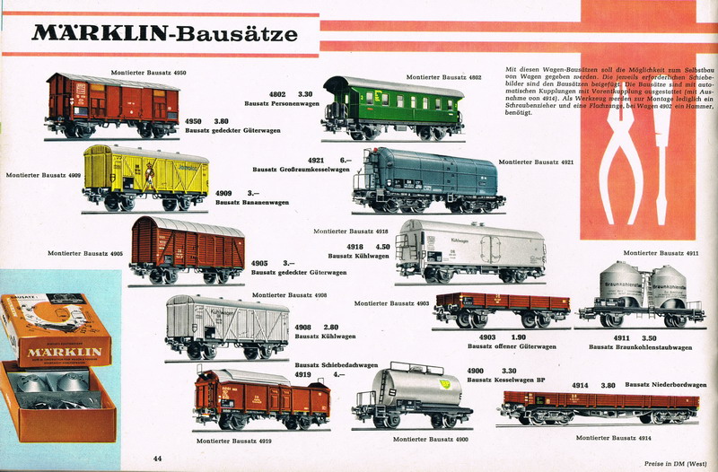 Märklin Bausatz Katalog Seite 1965/66