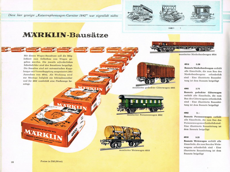 Bausatz Seite Märklin Katalog 1959