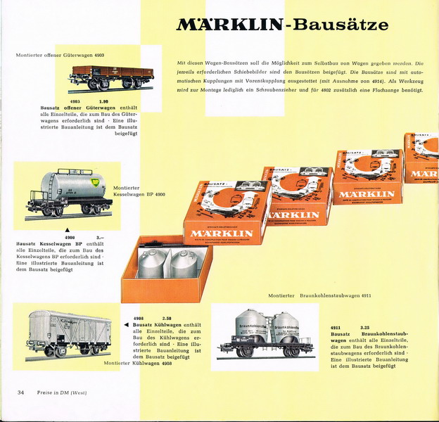 Märklin Bausatz Katalog Seite 1960/61