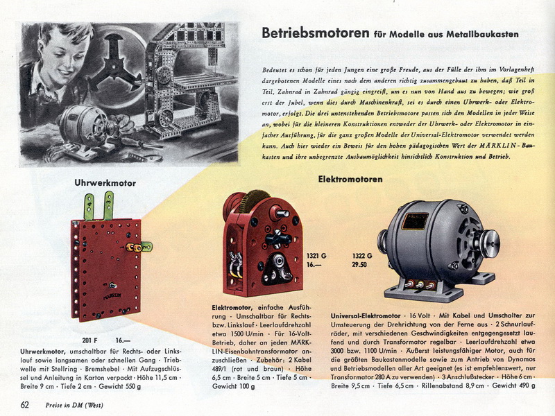 Märklin Betriebsmotoren 1955
