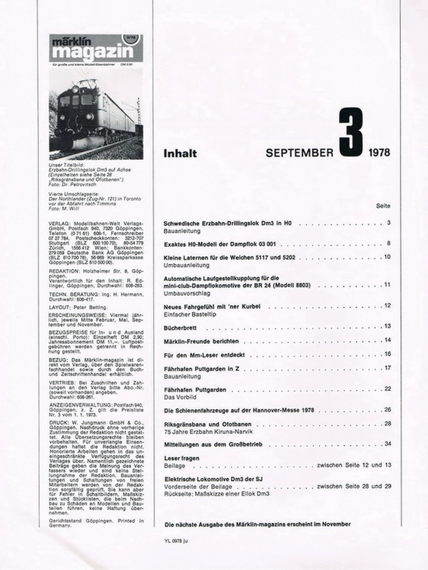 Märklin Magazin 3/78