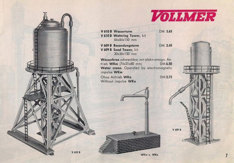 Vollmer Wasser- V 610B und Besandungsturm V 609B
